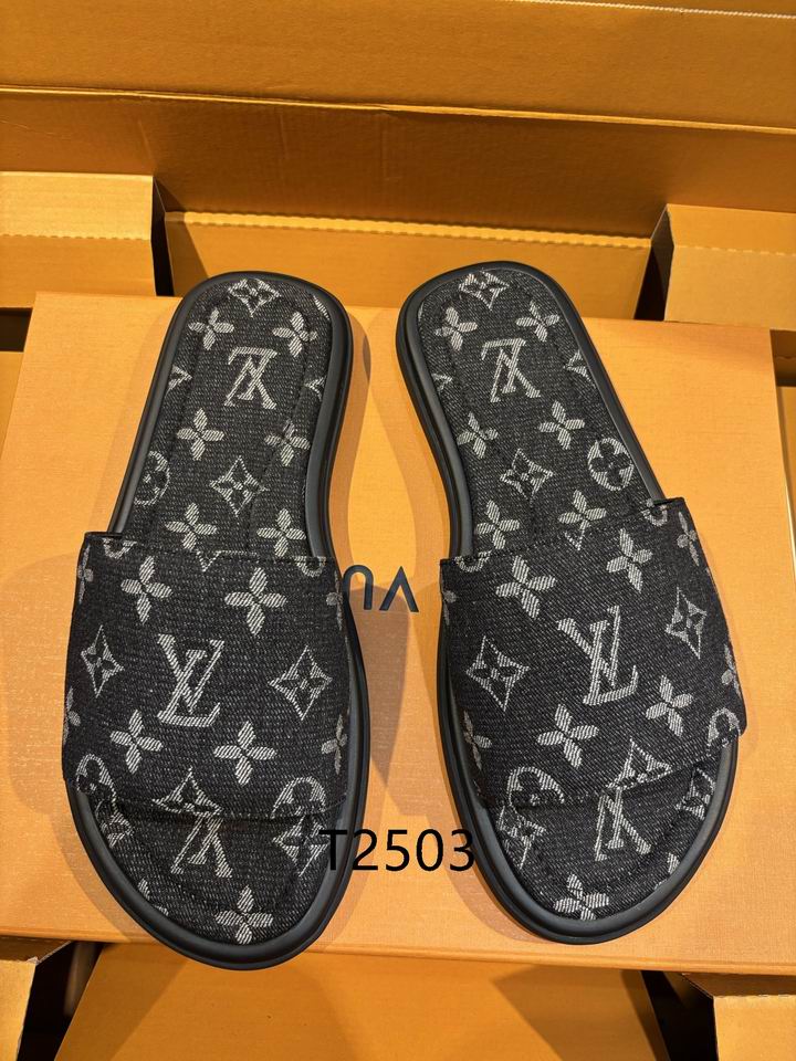 Black Monogram Slides