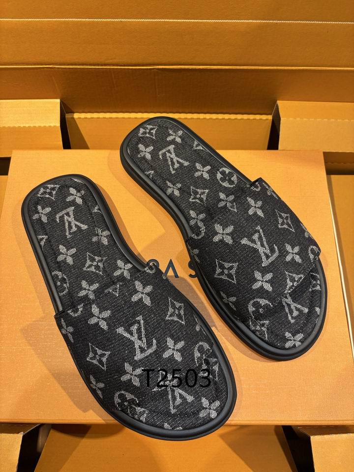 Black Monogram Slides