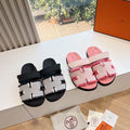 Leather Summer Slides