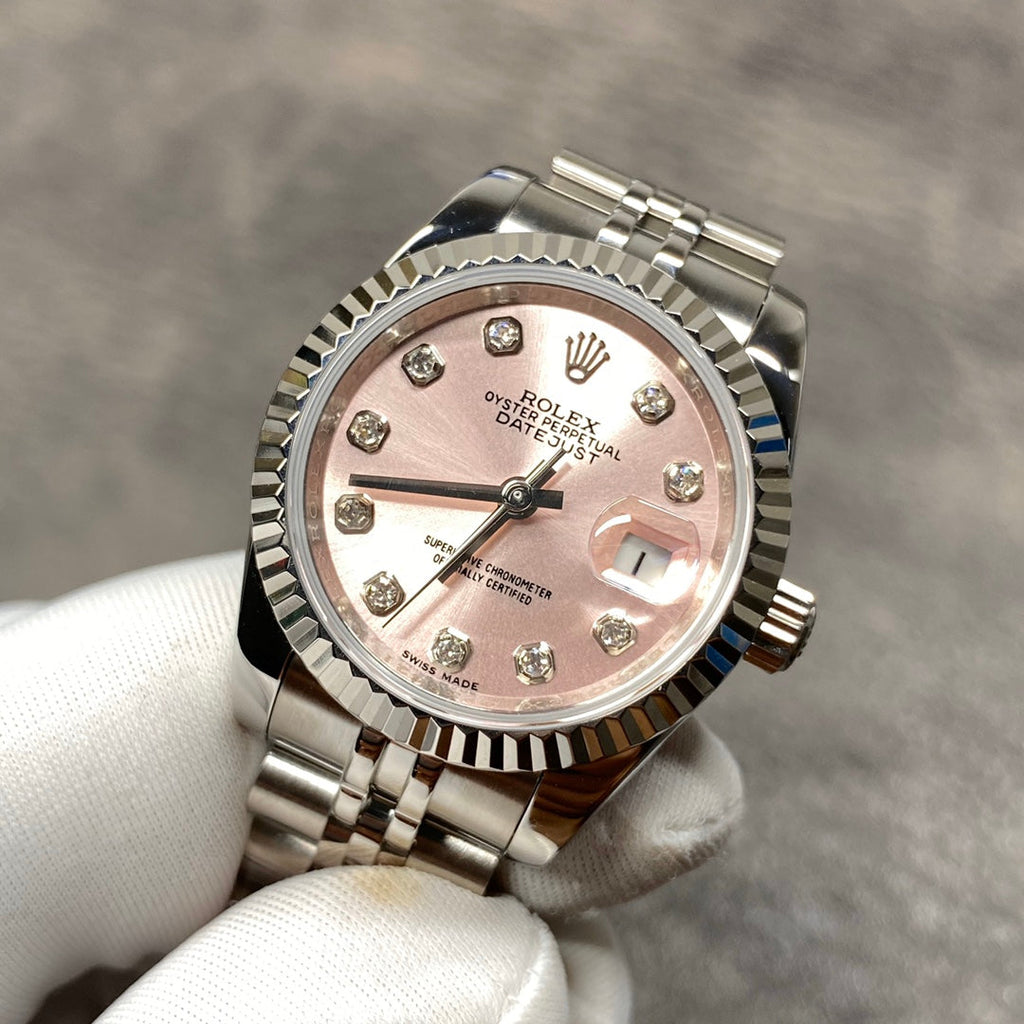 Lobster Pink Dial Automatic Watch 28 mm