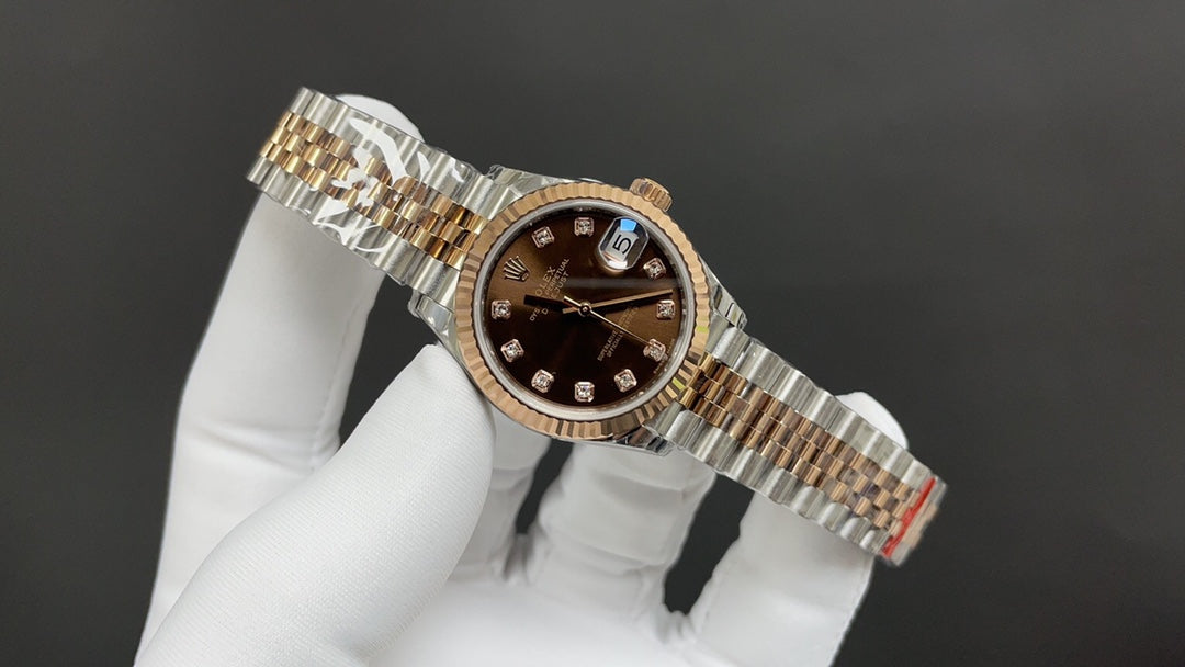 Two-Tone Chocolate Dial Watch